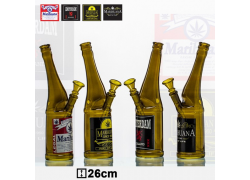 Glass Bong Beer Bottle 26cm - 01336