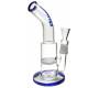 Γυάλινο Bong Bullet 23cm Μπλε + Percolator - Τιμή: 24,50€