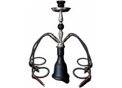 Ναργιλές Hookah Shisha Tower Black 4 Hoses - 56cm