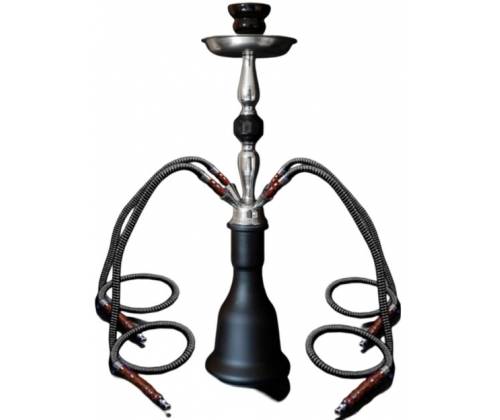 Ναργιλές Hookah Shisha Tower Black 4 Hoses - 56cm - Τιμή: 34,90€