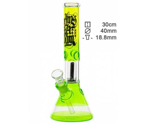 Γυάλινο Ice Bong Amsterdam Green + Percolator 30cm - Τιμή: 30,50€