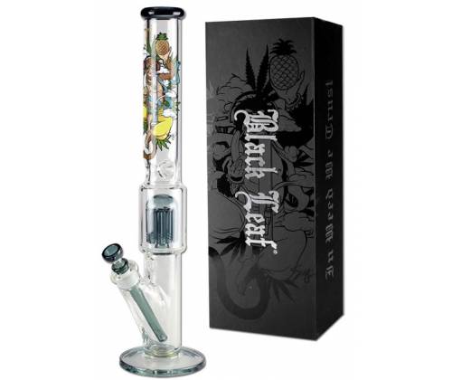 Glass Bong IN BOX Black Leaf | Hanuman Ice 10-Arm 50cm -  Price: 145,00€