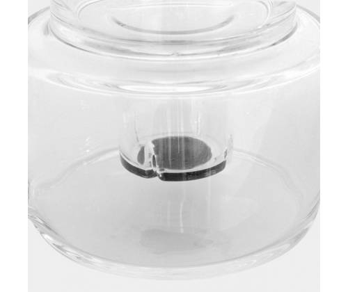 Γυάλινο Bong Dome Rig - Leaf Black 16cm - Τιμή: 32,50€