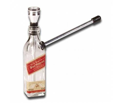 Γυάλινο Bottle Bong «Blue Heaven» - 15cm - Τιμή: 5,90€