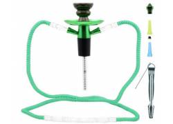 Ναργιλές Hookah Travel Kit Πράσινο - 2 Hoses - 25cm