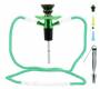 Hookah Travel Kit Green - 2 Hoses - 25cm -  Price: 17,50€