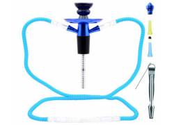 Ναργιλές Hookah Travel Kit Μπλε - 2 Hoses - 25cm