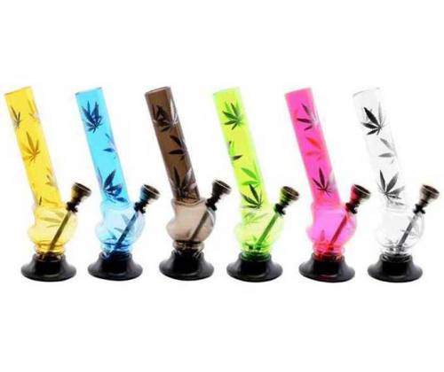 Ακρυλικό Bong Dreamliner Μίνι 15cm - Leaf Design - Τιμή: 6,50€