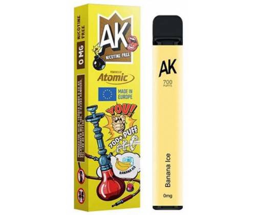Ηλεκτρονικός Ναργιλές Atomic E-Shisha Banana Ice 2ml 700 Puff - Χωρίς Νικοτίνη - Τιμή: 7,50€