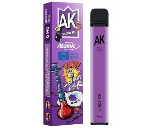 Ηλεκτρονικός Ναργιλές Atomic E-Shisha Grape Ice 2ml 700 Puff - Χωρίς Νικοτίνη - Τιμή: 7,50€