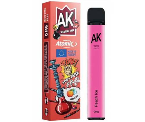 Ηλεκτρονικός Ναργιλές Atomic E-Shisha Peach Ice 2ml 700 Puff - Χωρίς Νικοτίνη - Τιμή: 7,50€