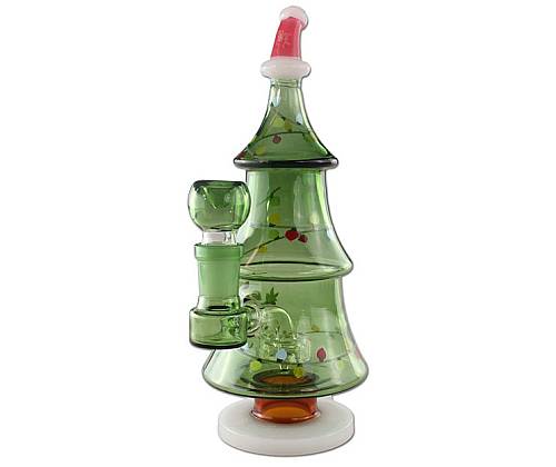 Γυάλινο Bong «Xmas» + Percolator 25cm - Τιμή: 59,50€