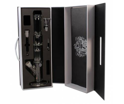 Γυάλινο Bong IN BOX Black Leaf  | Baby Bongbastic  36cm - Τιμή: 89,00€