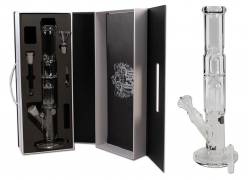 Γυάλινο Bong IN BOX Black Leaf  | Baby Bongbastic  36cm