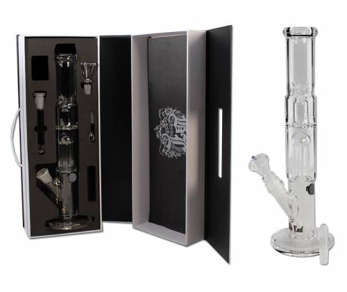 Γυάλινο Bong IN BOX Black Leaf  | Baby Bongbastic  36cm - Τιμή: 89,00€