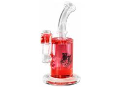 Glass Herb Bong BL Cooling System + Percolator - Red 23cm
