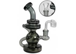 Glass Herb/OIL Bong Blaze Recycle Diffuser Black 19cm