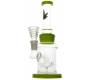 Glass Ice Bong «Green Leaves» + Diffuser 21cm -  Price: 15,80€