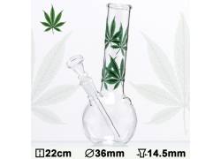 Glass Bong Multi Leaf 22cm - 01121