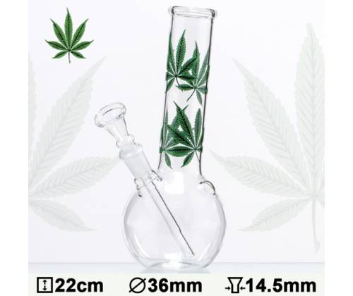 Glass Bong Multi Leaf 22cm - 01121 -  Price: 9,90€