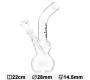 Γυάλινο Bong MICRO 22cm - 01182 - Τιμή: 9,80€