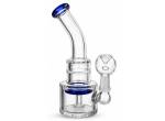 Glass OIL Bong Blue Clear & Percolator - 16cm