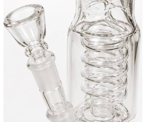 Γυάλινο Ice Bong PlayBong «Zylinder» + Percolator 39cm - Τιμή: 33,90€