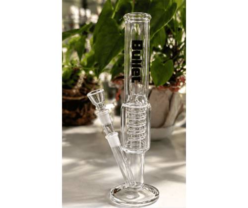 Γυάλινο Ice Bong PlayBong «Zylinder» + Percolator 39cm - Τιμή: 33,90€
