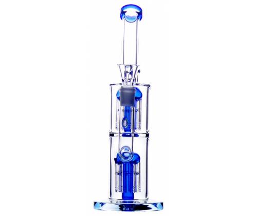 Γυάλινο Bong «Biker » + Double Percolator 28cm - Τιμή: 47,00€
