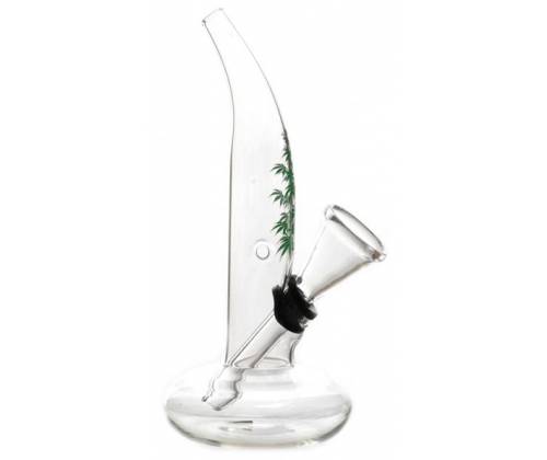 Γυάλινο Bong Handmade Mini Curved Mouth - 14cm - Τιμή: 7,90€