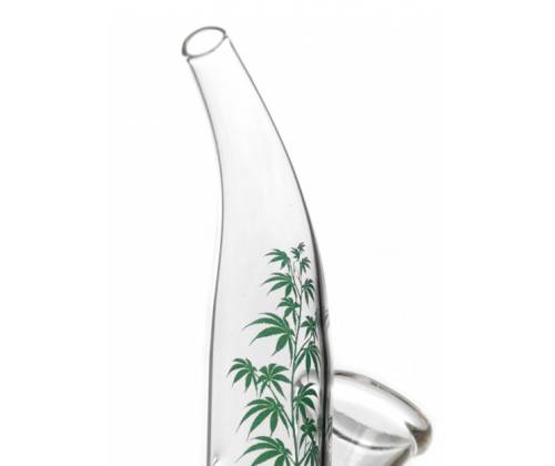 Γυάλινο Bong Handmade Mini Curved Mouth - 14cm - Τιμή: 7,90€