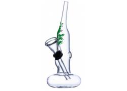 Glass Bong Handmade Mini Curved Mouth - 14cm