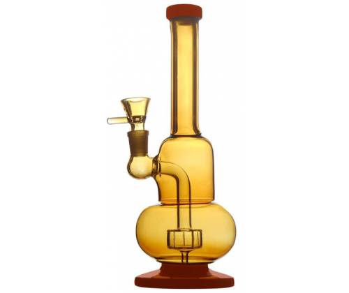 Γυάλινο Bong «Amber» + Percolator 25cm - Τιμή: 15,50€