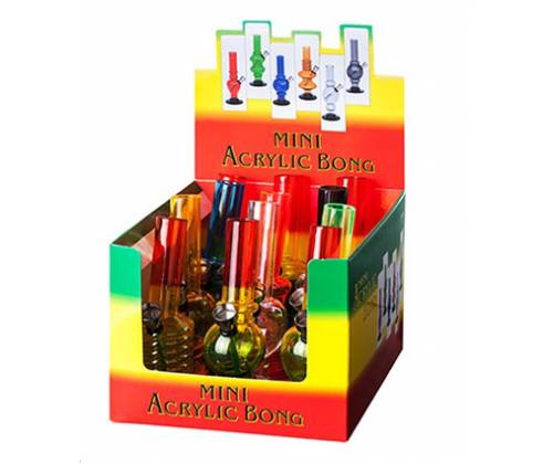 Ακρυλικό Bong Dreamliner Μίνι 15cm - Leaf Design - Τιμή: 6,50€