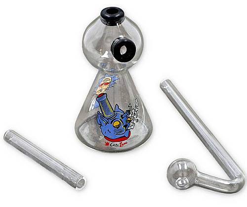 Γυάλινο Oil Bong «Morty» - 11cm - Τιμή: 15,50€