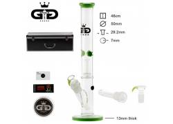 Γυάλινο Bong IN BOX Grace Glass Limited Edition | Straight Black 46cm AB03