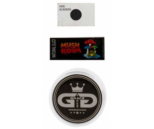 Γυάλινο Bong IN BOX Grace Glass Limited Edition | Straight Black 46cm AB03 - Τιμή: 99,00€