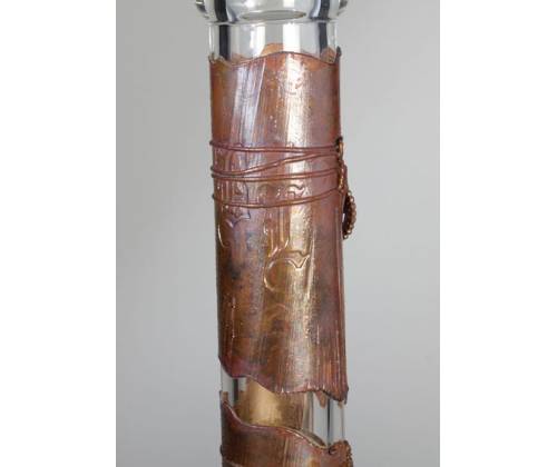 Χειροποίητο OIL Bong Black Leaf «Archimedes Reactor» | Γυαλί - Χαλκός 40cm - Τιμή: 189,00€