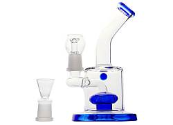 Glass OIL Bong Blue + Percolator 16cm