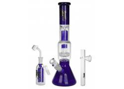 Γυάλινο Bong IN BOX Black Leaf  | Perco Ice+Precooler (Herbs/Oil) 37cm