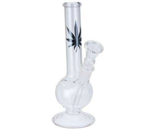 Γυάλινο Bong Dark Leaf 18cm - 0466 - Τιμή: 7,90€