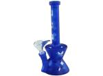 Glass Bong Blue Matt Cross 21cm