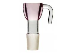 Γυάλινο Bowl για Bong με Καμπυλωτή Λαβή - Ροζ SG19