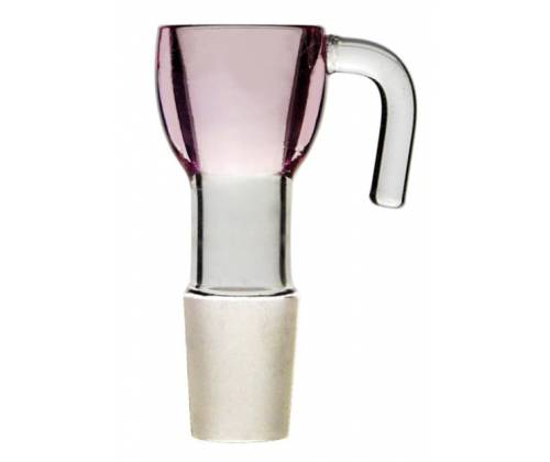 Γυάλινο Bowl για Bong με Καμπυλωτή Λαβή - Ροζ SG19 - Τιμή: 6,90€