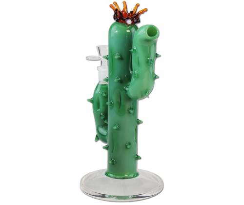 Γυάλινο Bong Black Leaf Κάκτος - Cactus King 28cm - Τιμή: 79,00€