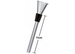 Ανταλλακτικό γυάλινο πιπάκι για Bong (Chillum) με Φλάντζα - SG:14.5mm - Μήκος: 11cm | Δέχεται Σίτες
