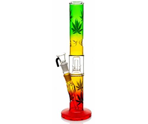 Γυάλινο Ice Bong Cylinder Rasta + Diffuser 40cm. - Τιμή: 32,00€