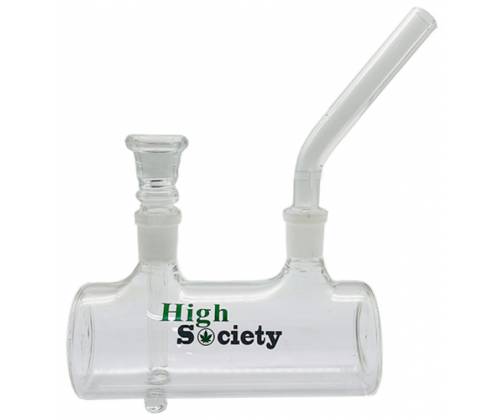 Γυάλινο Bong High Society Flat Barrel - 17cm - Τιμή: 18,50€