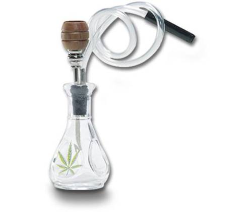 Γυάλινο Mini Bong Head Leaf - 17cm - Τιμή: 7,70€