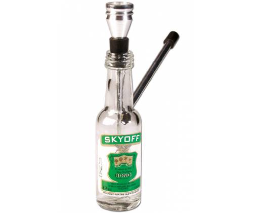 Glass Bottle Bong «Skyoff» - 15cm - Price: 7,90€